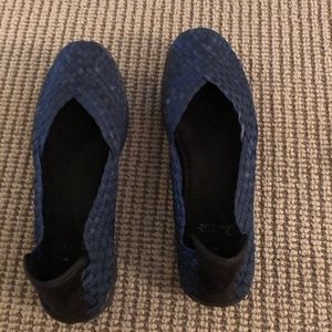 blue slip on shoes